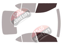 Gabarit vitrage - kit vitres avant - Skoda Octavia (4) 5 portes (depuis 2020)