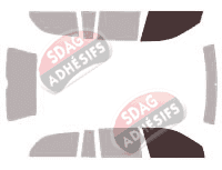 Gabarit vitrage - kit vitres avant - Skoda Octavia (1) Combi Break 5 portes (1997 - 2005) Gabarit vitrage - kit vitres avant - Skoda Octavia (1) Combi Break 5 portes (1997 - 2005)