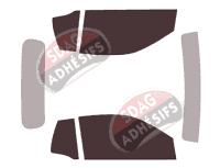 Gabarit vitrage - kit vitres avant - Smart ForTwo (2) Cabriolet 2 portes (2007 - 2015)