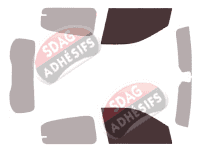 Gabarit vitrage - kit vitres avant - Smart ForFour (2) 5 portes (2014 - 2021)