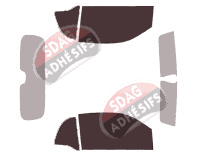Gabarit vitrage - kit vitres avant - Smart ForTwo (3) Coupe 3 portes (depuis 2014)