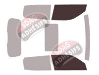 Gabarit vitrage - kit vitres avant - Ssangyong Korando (5) 5 portes (depuis 2019)