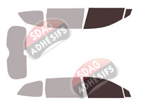 Gabarit vitrage - kit vitres avant - Subaru Ascent 5 portes (depuis 2019)