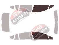 Gabarit vitrage - kit vitres avant - Subaru XV (1) 5 portes (2012 - 2018)