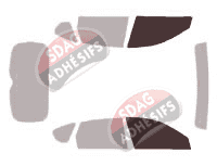 Gabarit vitrage - kit vitres avant - Subaru Impreza (3) 5 portes (2007 - 2013) Gabarit vitrage - kit vitres avant - Subaru Impreza (3) 5 portes (2007 - 2013)