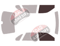 Gabarit vitrage - kit vitres avant - Subaru Legacy (2) Berline 4 portes (1994 - 1999)