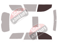 Gabarit vitrage - kit vitres avant - Subaru Legacy (3) Wagon Break 5 portes (1999 - 2003)