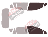 Gabarit vitrage - kit vitres avant - Suzuki SX4 (2) S-Cross 5 portes (2013 - 2021)