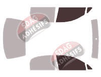 Gabarit vitrage - kit vitres avant - Suzuki Aerio Berline 4 portes (2002 - 2007)