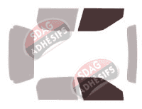 Gabarit vitrage - kit vitres avant - Suzuki Alto 5 portes (2001 - 2008)