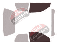 Gabarit vitrage - kit vitres avant - Suzuki Esteem (1) 3 portes (1994 - 2003)