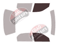 Gabarit vitrage - kit vitres avant - Suzuki Baleno (1) Berline 4 portes (1994 - 2003)