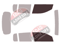 Gabarit vitrage - kit vitres avant - Suzuki Celerio 5 portes (2014 - 2019)