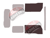 Gabarit vitrage - kit vitres avant - Suzuki Jimny (4) 3 portes (depuis 2019) Gabarit vitrage - kit vitres avant - Suzuki Jimny (4) 3 portes (depuis 2019)