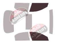Gabarit vitrage - kit vitres avant - Suzuki Reno 5 portes (2002 - 2010)