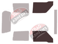 Gabarit vitrage - kit vitres avant - Suzuki Vitara (1) 3 portes (1990 - 2006)