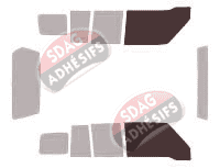 Gabarit vitrage - kit vitres avant - Santana S350 5 portes (2001 - 2011)