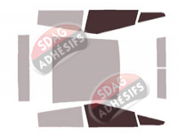 Gabarit vitrage - kit vitres avant - Tesla  CyberTruck (1) Pick-up 4 portes (depuis 2023)