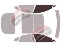 Gabarit vitrage - kit vitres avant - Tesla  Model S (1) (phase 2) Berline 4 portes (2017 - 2021)