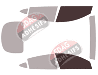 Gabarit vitrage - kit vitres avant - Tesla  model Y (1) 5 portes (2020 - 2025)