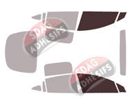 Gabarit vitrage - kit vitres avant - Tesla  Model X (2) 6 portes (depuis 2022)