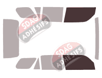 Gabarit vitrage - kit vitres avant - Toyota 4Runner (4) 5 portes (2014 - 2024)