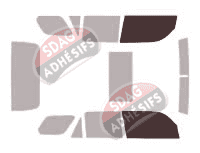 Gabarit vitrage - kit vitres avant - Toyota 4Runner (4) 5 portes (2010 - 2014) Gabarit vitrage - kit vitres avant - Toyota 4Runner (4) 5 portes (2010 - 2014)