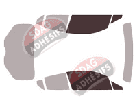 Gabarit vitrage - kit vitres avant - Toyota C-HR (1) 5 portes (2016 - 2023)