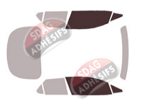 Gabarit vitrage - kit vitres avant - Toyota C-HR (2) 5 portes (depuis 2023)