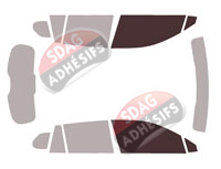 Gabarit vitrage - kit vitres avant - Toyota Corolla (12) Cross 5 portes (depuis 2022)