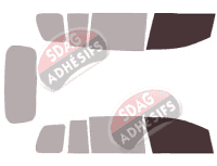 Gabarit vitrage - kit vitres avant - Toyota Isis 5 portes (2004 - 2013)