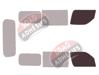 Gabarit vitrage - kit vitres avant - Toyota Townace 5 portes (2008 - 2017)