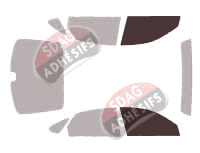 Gabarit vitrage - kit vitres avant - Toyota Avensis (1) 5 portes (1998 - 2003)