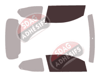 Gabarit vitrage - kit vitres avant - Toyota Aygo (2) 5 portes (2014 - 2021) Gabarit vitrage - kit vitres avant - Toyota Aygo (2) 5 portes (2014 - 2021)