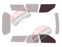 Gabarit vitrage - kit vitres avant - Toyota Camry (2) Break 5 portes (1987 - 1991)