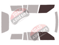 Gabarit vitrage - kit vitres avant - Toyota Corolla (6) Break 5 portes (1989 - 1993)
