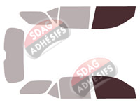 Gabarit vitrage - kit vitres avant - Toyota Fortuner (2) 5 portes (depuis 2016)
