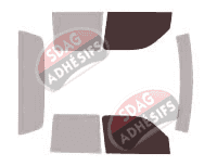 Gabarit vitrage - kit vitres avant - Toyota Hilux (6) Crew Cab Pick-up 4 portes (1997 - 2005)