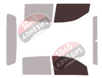 Gabarit vitrage - kit vitres avant - Toyota Hilux (7) Crew Cab Pick-up 4 portes (2005 - 2013)