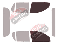 Gabarit vitrage - kit vitres avant - Toyota Hilux (8) Crew-Cab Pick-up 4 portes (depuis 2015)