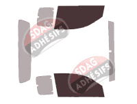 Gabarit vitrage - kit vitres avant - Toyota Hilux (7) Extra Cab Pick-up 2 portes (2005 - 2013)