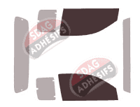 Gabarit vitrage - kit vitres avant - Toyota Hilux (7) Extra Cab Pick-up 2 portes (2013 - 2015)