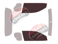 Gabarit vitrage - kit vitres avant - Toyota Hilux (8) Extra Cab Pick-up 2 portes (depuis 2015)