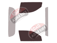 Gabarit vitrage - kit vitres avant - Toyota Hilux (8) Simple-Cab Pick-up 2 portes (depuis 2015)