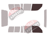 Gabarit vitrage - kit vitres avant - Toyota Land Cruiser (8) SW Long 5 portes (1990 - 2007) Gabarit vitrage - kit vitres avant - Toyota Land Cruiser (8) SW Long 5 portes (1990 - 2007)