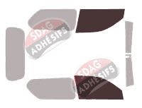 Gabarit vitrage - kit vitres avant - Toyota Land Cruiser (12) Court 3 portes (2010 - 2023) Gabarit vitrage - kit vitres avant - Toyota Land Cruiser (12) Court 3 portes (2010 - 2023)