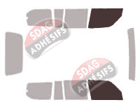 Gabarit vitrage - kit vitres avant - Toyota Land Cruiser (9) 5 portes (1996 - 2003)