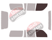 Gabarit vitrage - kit vitres avant - Toyota Land Cruiser (8) SW 5 portes (1990 - 1998) Gabarit vitrage - kit vitres avant - Toyota Land Cruiser (8) SW 5 portes (1990 - 1998)