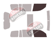 Gabarit vitrage - kit vitres avant - Toyota Land Cruiser (12) SW 5 portes (2008 - 2021) Gabarit vitrage - kit vitres avant - Toyota Land Cruiser (12) SW 5 portes (2008 - 2021)