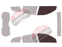 Gabarit vitrage - kit vitres avant - Toyota Matrix 5 portes (2002 - 2008)